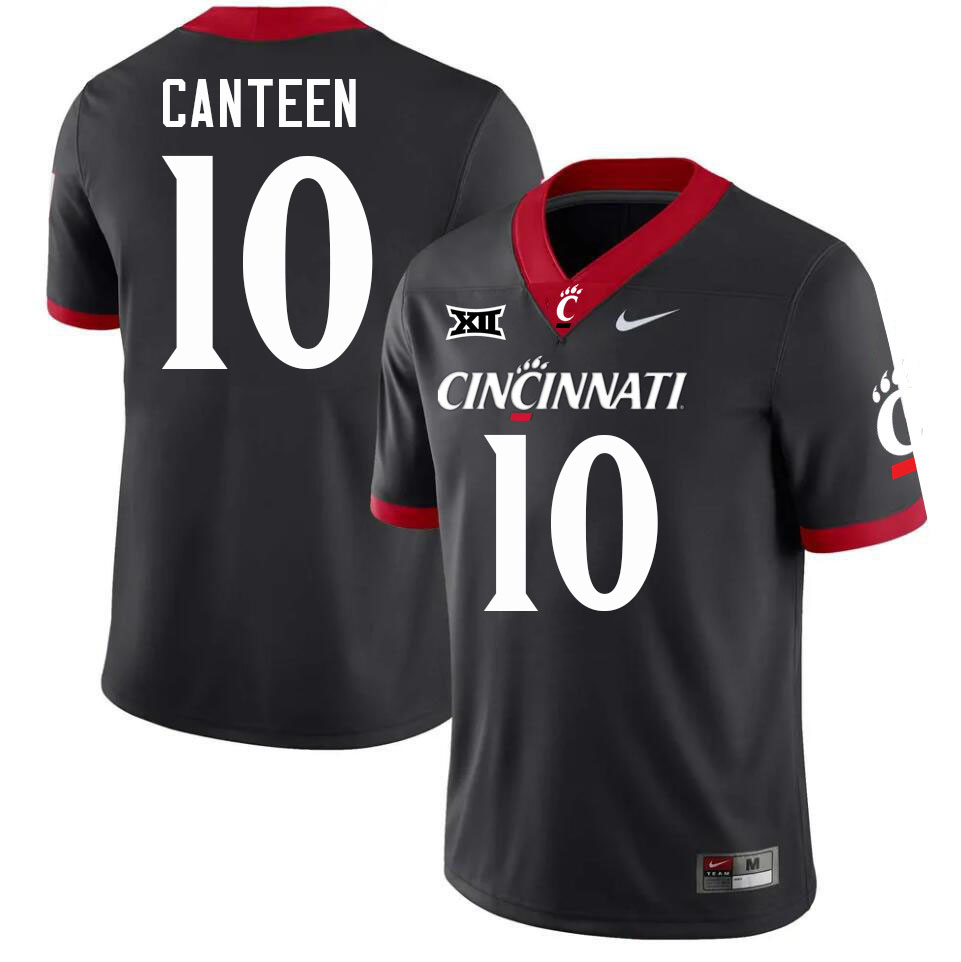 Cincinnati Bearcats #10 Derrick Canteen College Football Jerseys Stitched-Black